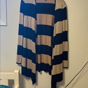 Nostalgia Black and Gold Striped Cape